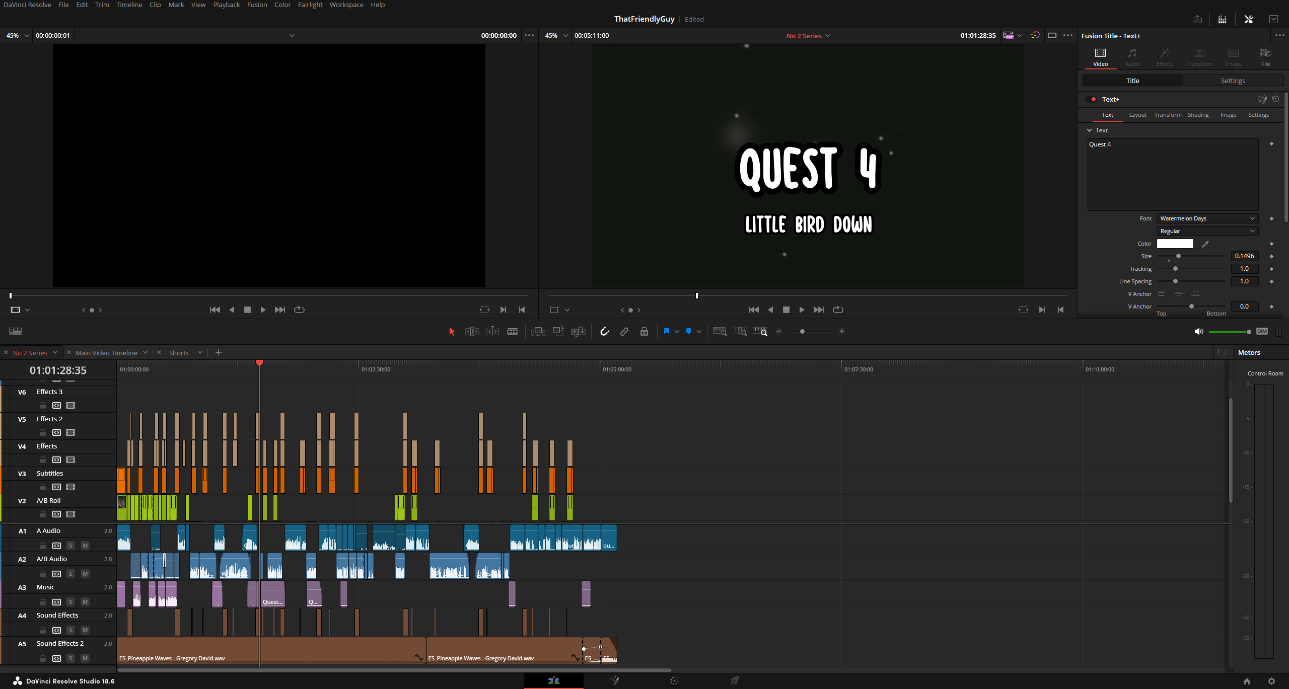 Editing Timeline in DaVinci Resolve Studio